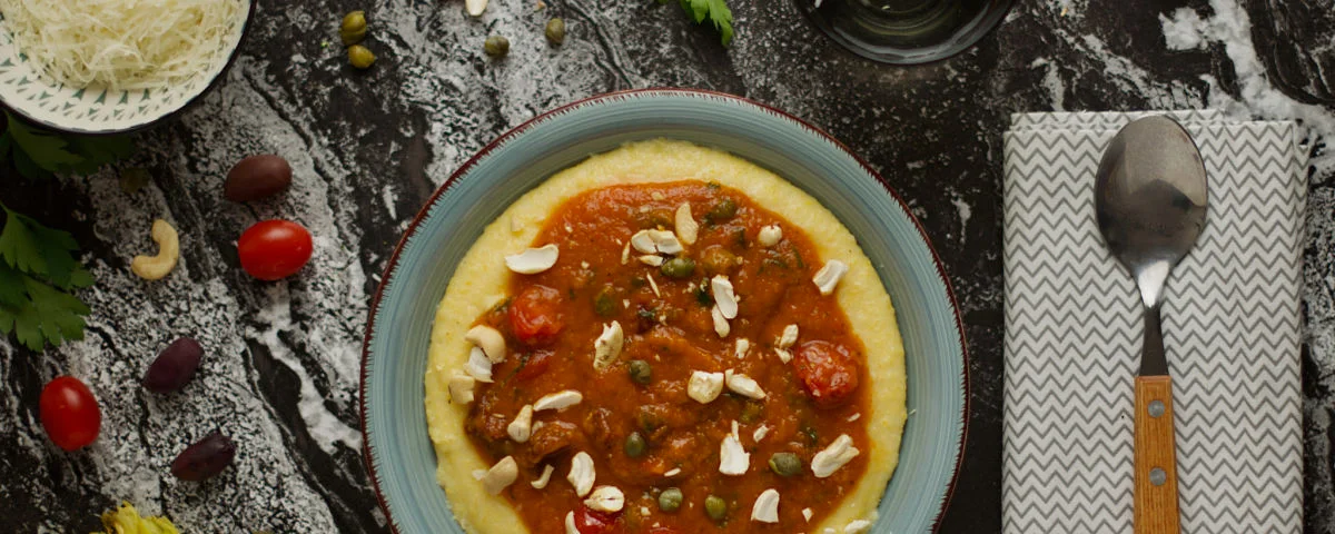 Recipe kit Creamy polenta with puttanesca sauce